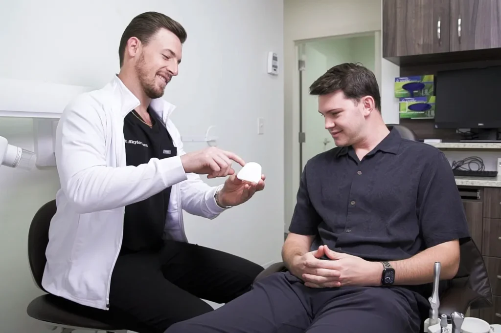 Dr. Morton interacting with a patient | Dentist in Mt Juliet, TN